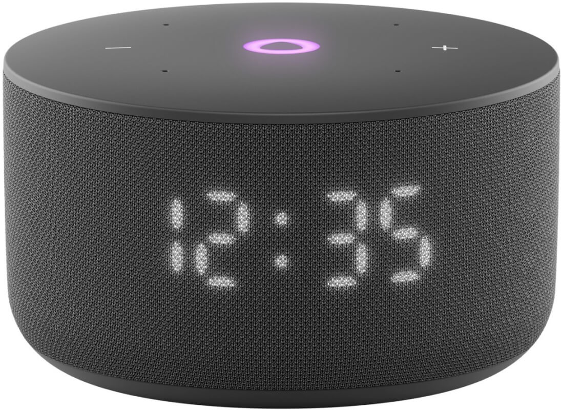 Умная колонка Яндекс Станция Мини 3 с часами, черный