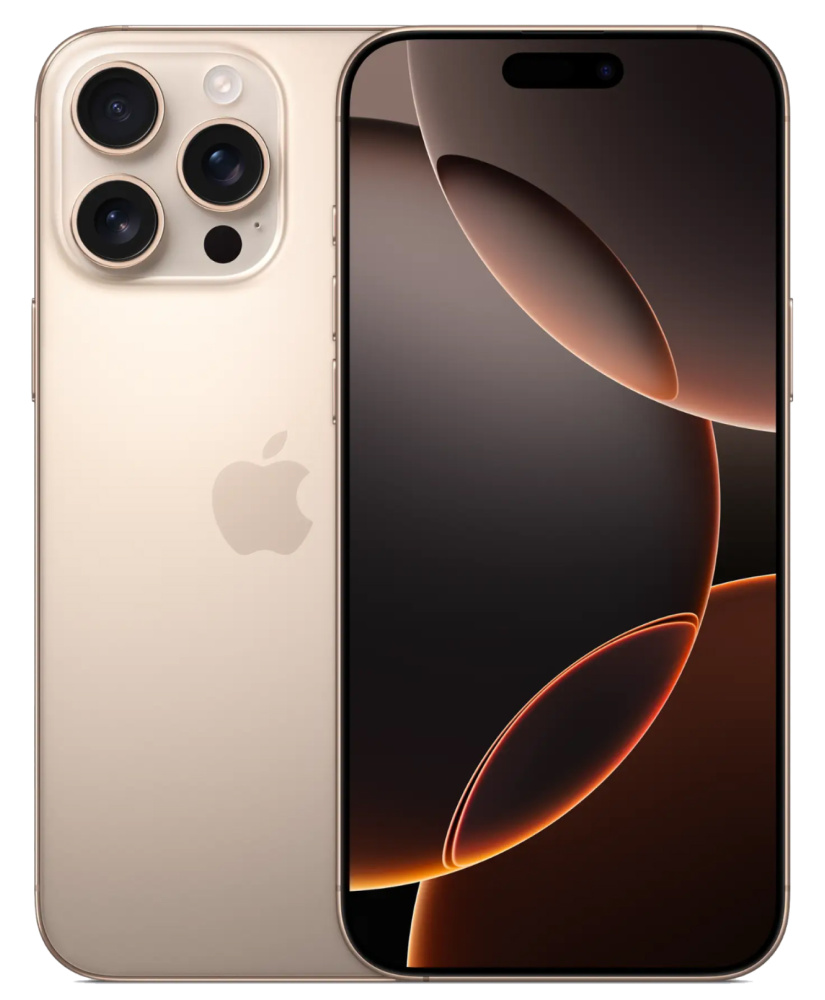 Apple iPhone 16 Pro Max SIM + eSIM, 256 Гб, Титановый песчаный (Без RuStore)