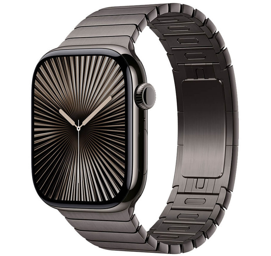 Apple Watch Series 10, 46 мм, корпус из алюминия цвета Графит, ремешок Milanese, цвет графит, S/M