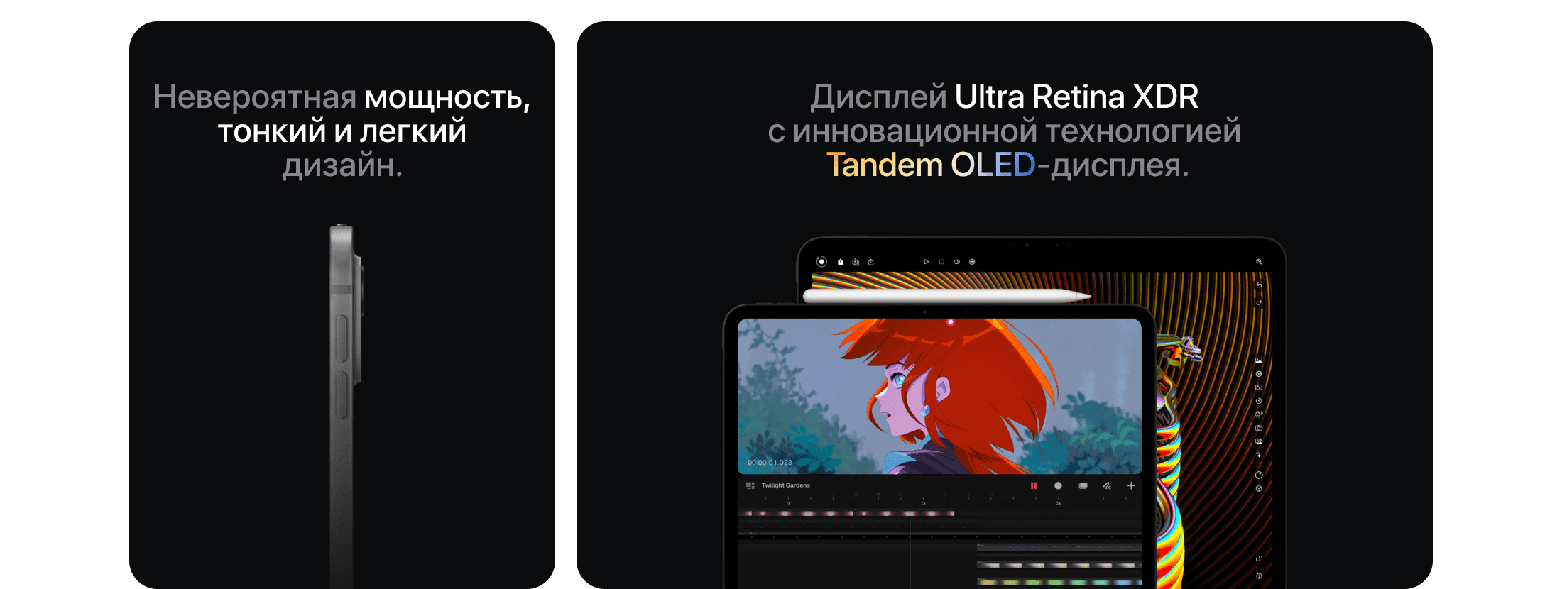 Apple iPad Pro M4 (2024) 13" дюймов, wi-fi, 512 Гб, Чёрный космос (Без RuStore) - 2