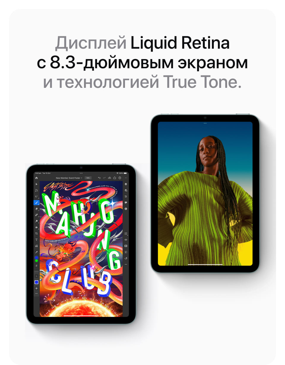 Apple iPad mini A17 Pro (2024), wi-fi+cellular, 512 Гб, Голубой (Без RuStore) - 11
