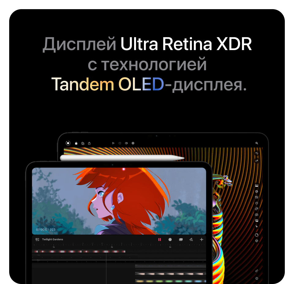 Apple iPad Pro M4 (2024) 13" дюймов, wi-fi, 512 Гб, Чёрный космос (Без RuStore) - 9