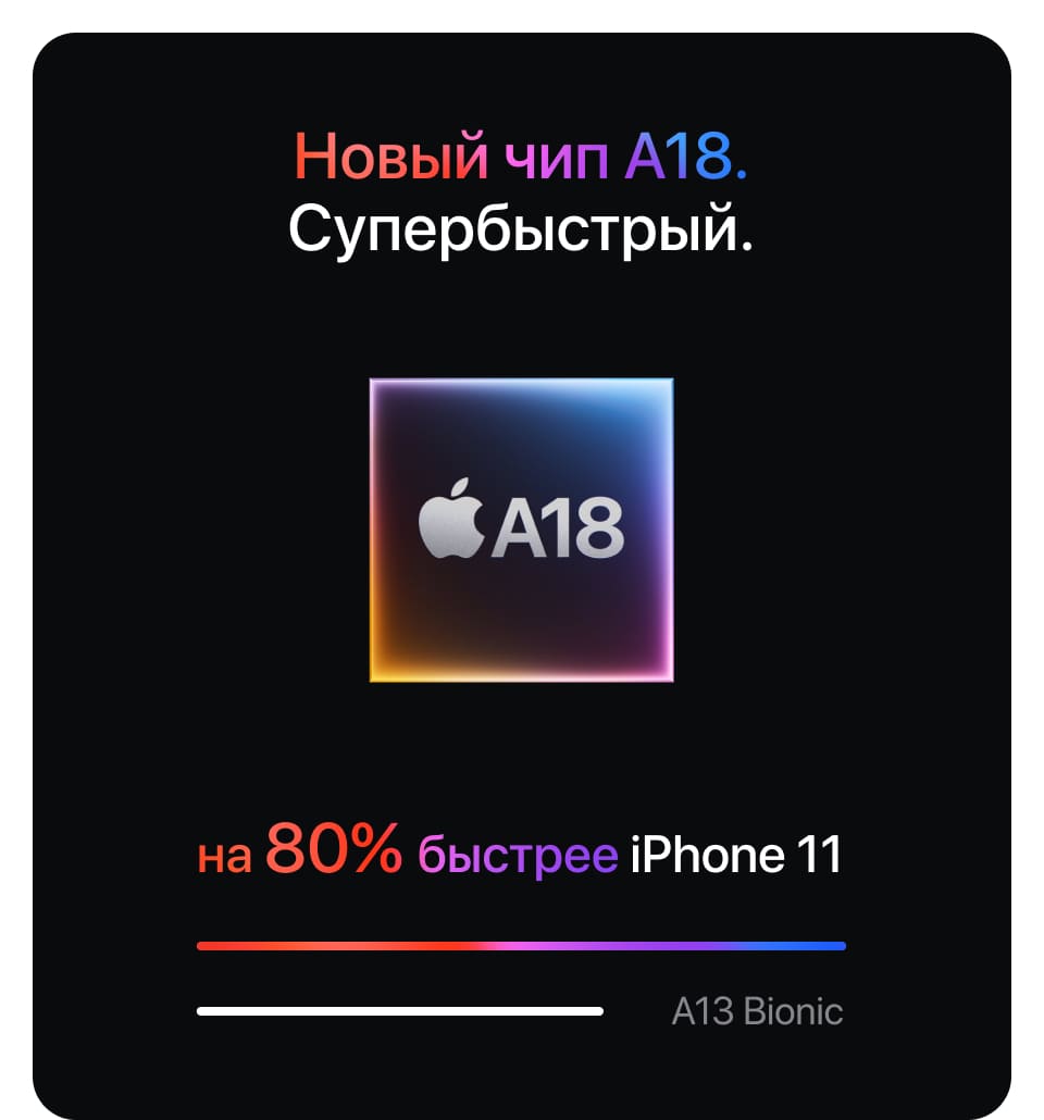 Apple iPhone 16e SIM + eSIM, 128 Гб, Черный (Без RuStore) - 8