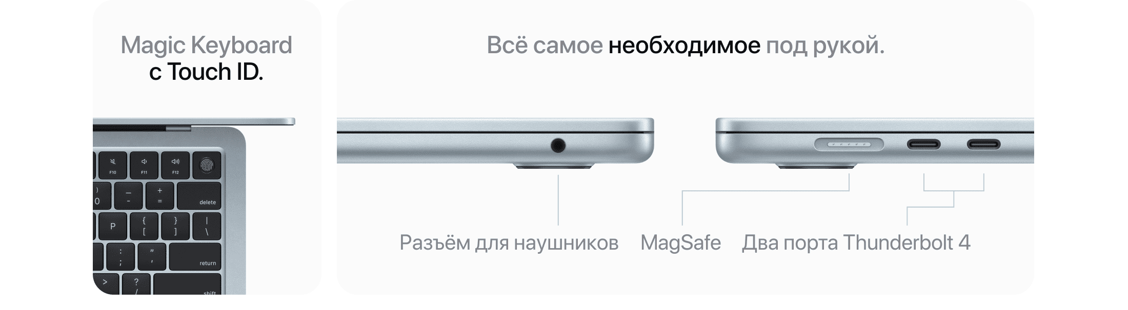 Apple MacBook Air 13" (M3, 2024), 8 Гб/256 Гб, Серебро - 7