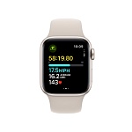 Apple Watch SE, 40 мм, корпус из алюминия цвета Сияющая звезда, ремешок спортивный, цвет сияющая звезда, M/L
