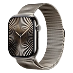 Apple Watch Series 10, 46 мм, корпус из алюминия цвета Пустынный титан, ремешок Milanese, цвет серый (natural titanium), M/L