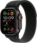 Apple Watch Ultra 2, 49 мм, корпус из титана цвета Чёрный (Black Titanium), ремешок Trail, цвет черный, M/L