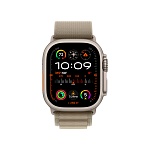 Apple Watch Ultra 2, 49 мм, корпус из титана цвета Серый (Natural Titanium), ремешок Alpine, цвет оливковый, L