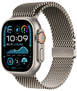 Apple Watch Ultra 2, 49 мм, корпус из титана цвета Титановый бежевый, ремешок Milanese, цвет бежевый, M