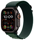 Apple Watch Ultra 2, 49 мм, корпус из титана цвета Чёрный (Black Titanium), ремешок Alpine, цвет зеленый, S