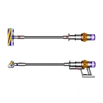 Вертикальный пылесос Dyson V15 Detect Absolute Yellow/Nickel, 7 насадок