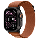 Apple Watch Ultra 3, 49 мм, корпус из титана цвета Чёрный (Black Titanium), ремешок Alpine, цвет терракотовый, S