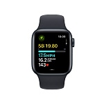 Apple Watch SE, 40 мм, корпус из алюминия цвета Тёмная ночь (Midnight), ремешок спортивный, цвет тёмная ночь (midnight), M/L