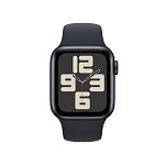 Apple Watch SE, 40 мм, корпус из алюминия цвета Тёмная ночь (Midnight), ремешок спортивный, цвет тёмная ночь (midnight), M/L