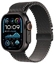 Apple Watch Ultra 2, 49 мм, корпус из титана цвета Чёрный (Black Titanium), ремешок Milanese, цвет черный, L
