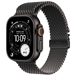 Apple Watch Ultra 3, 49 мм, корпус из титана цвета Чёрный (Black Titanium), ремешок Milanese, цвет черный, S