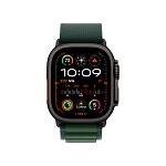 Apple Watch Ultra 2, 49 мм, корпус из титана цвета Чёрный (Black Titanium), ремешок Alpine, цвет зеленый, S