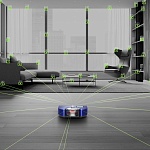 Робот-пылесос Dyson 360 Robot Vacuum Cleaner RB03, Синий/Никель