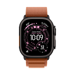 Apple Watch Ultra 3, 49 мм, корпус из титана цвета Чёрный (Black Titanium), ремешок Alpine, цвет терракотовый, S