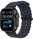 Apple Watch Ultra 2, 49 мм, корпус из титана цвета Чёрный (Black Titanium), ремешок Ocean, цвет тёмно-синий