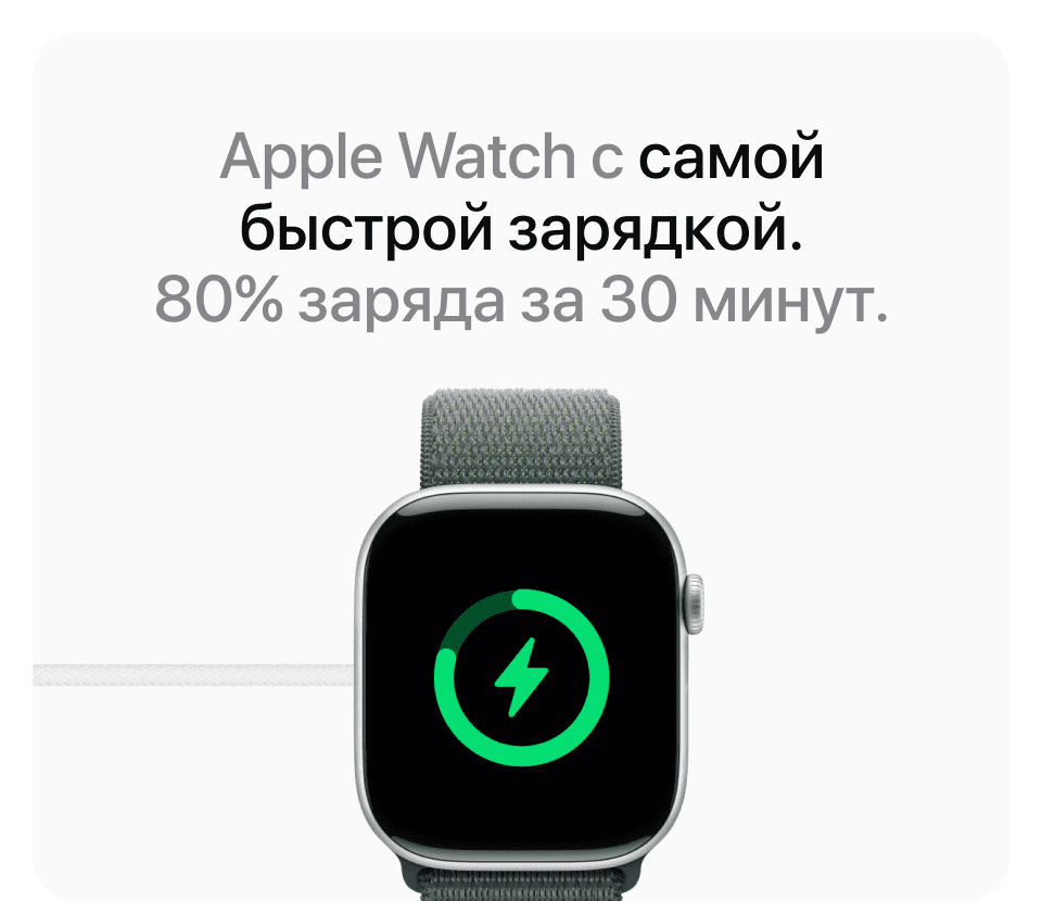Apple Watch Series 10, 46 мм, корпус из алюминия цвета Розовое золото, ремешок спортивный, цвет румянец, M/L - 11